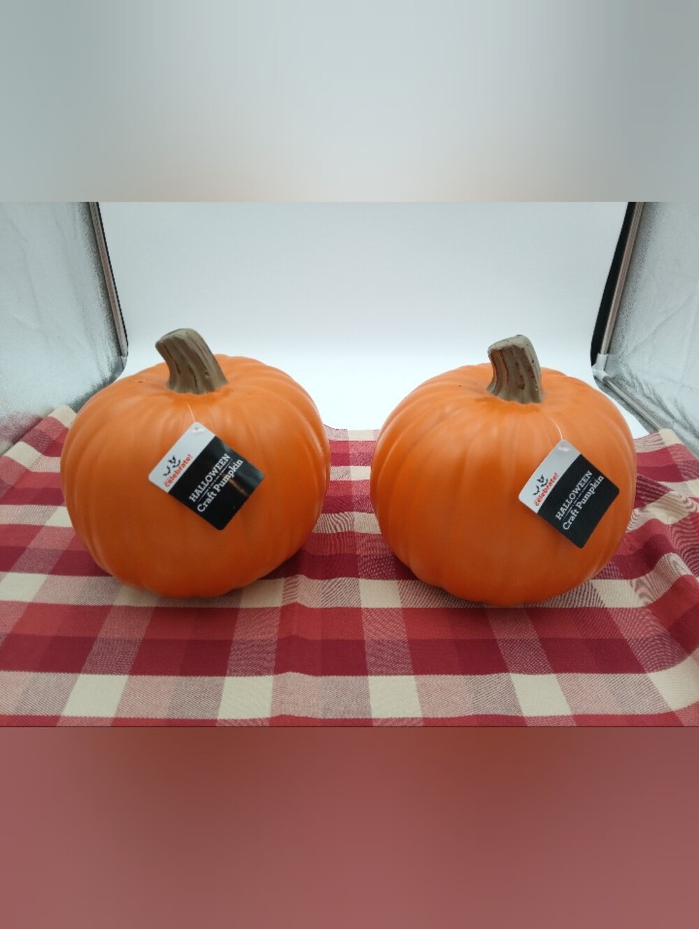 Two Halloween Craft Pumpkins NWT